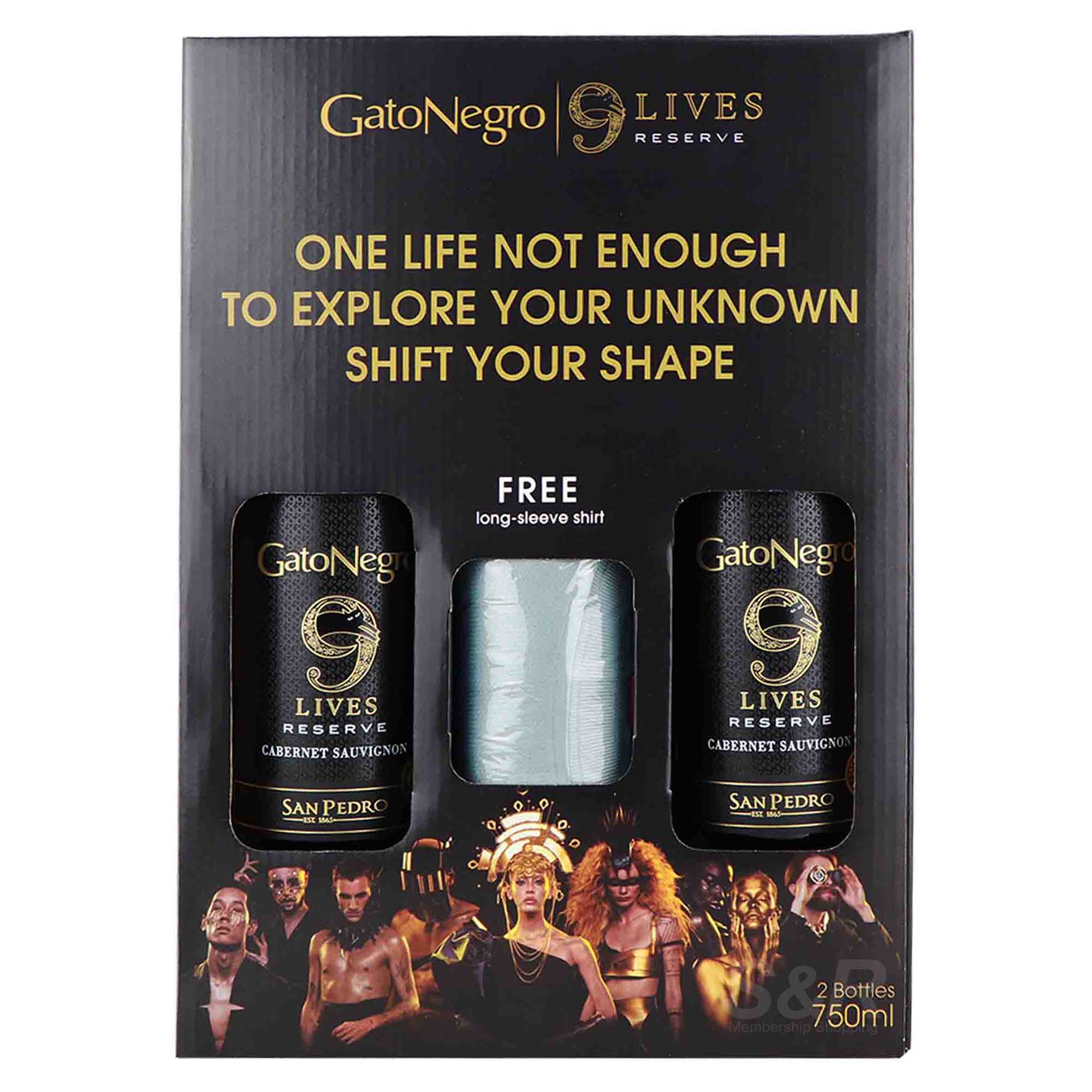 Gato Negro 9 Lives Cabernet Sauvignon 2 bottles with Free item